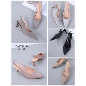 Escarpins slingback à talon finition scintillante en grande taille 41-44