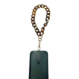 Chaîne bijou pour téléphone à maillons effet écaille de tortue