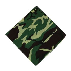 Bandana carré en coton à imprimé de couleur militaire