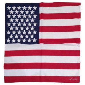 Bandana carré en coton à imprimé drapeau des Etats-Unis d'Amérique
