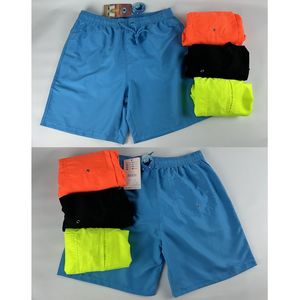 Short de plage uni avec filet intérieur et taille élastique à cordon