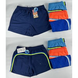 Short uni avec doublure filet à bandes bicolores décoratives à l’arrière