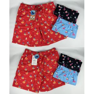 Short de bain homme à motif de bouées colorées avec doublure filet