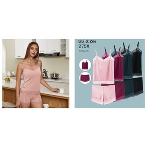 Ensembles de nuit : caraco et short bordé dentelle florale délicate