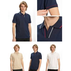 Polo homme uni rehaussé de fines rayures contrastantes