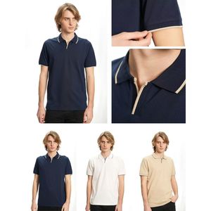 Polo homme uni à bords colorés au niveau du col et des manches