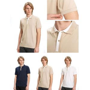 Polo homme uni et contraste sur le col et la patte de boutonnage