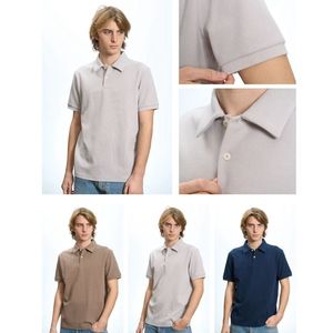 Polo au design simple et uni en maille piquée de coton stretch