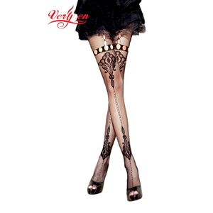 Collants en résille  avec un motif d’inspiration orientale