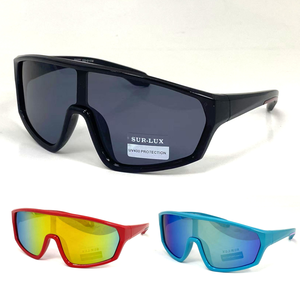 Lunettes de soleil de sport enfant design monobloc look futuriste