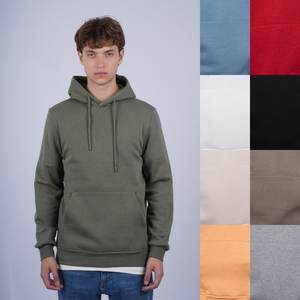 Sweat homme uni à capuche avec poche ventrale