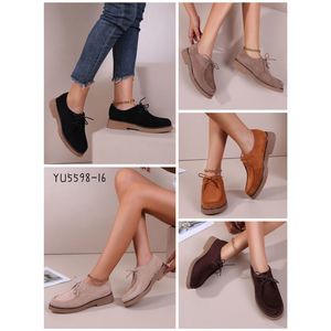 Chaussures confort en style mocassin en suédine à lacets taille 36-41