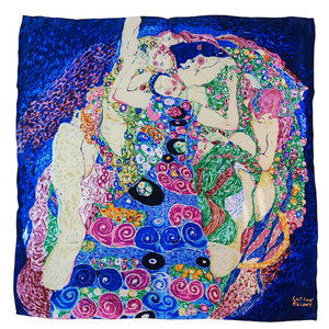 Echarpe carrée en soie "Les Vierges" de Gustav Klimt