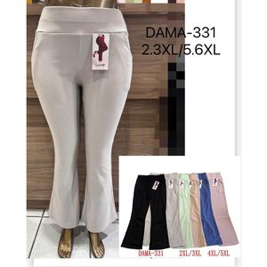 Pantalon grande taille coupe flare avec taille haute élastique