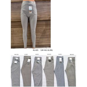 Legging motif pied-de-poule intemporel taille haute à poches