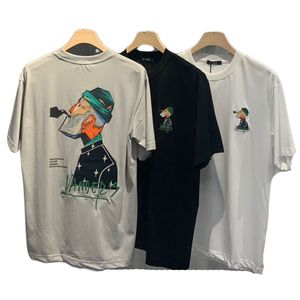 T-shirt uni à coupe classique avec illustration stylisée à l’avant