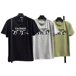 T-shirt uni à manches courtes visuel typographique Los Angeles / WHITE