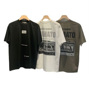 T-shirt en coton uni à motif RETRO RADIO / SFUMATO de style vintage