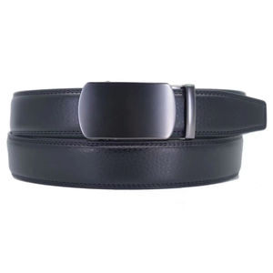 Ceinture en cuir de vachette avec boucle simple automatique en métal