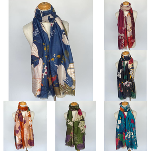 Écharpe florale élégante – collection couleurs d’art