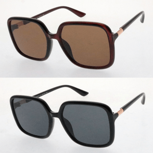 Lunettes de soleil femme oversize carrées à détail doré sur les branches