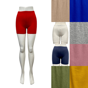 Short près du corps en viscose stretch uni et doux pour femme