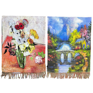 Écharpe réversible Roses et Anémones & Montagnes de Vincent Van Gogh