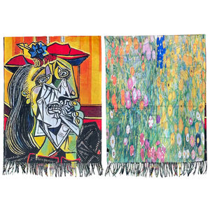 Écharpe réversible La Femme qui pleure & Jardin de Fleurs