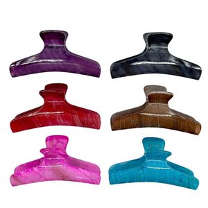 Pince crabe pour cheveux en synthétique marbré