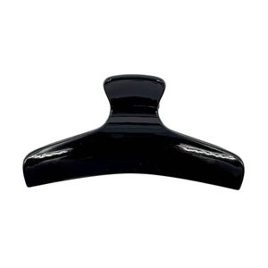 Pince crabe pour cheveux noire brillante en synthétique