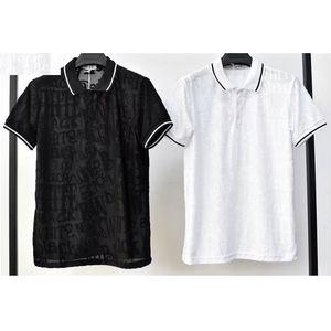 Polo à motif intégral texturé avec col et bord de manches contrastés