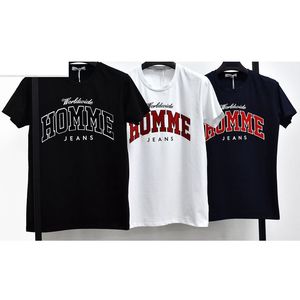 T-shirt uni à manches courtes avec motif HOMME Worldwide JEANS