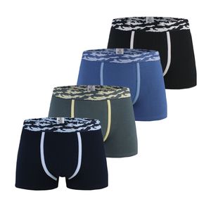 Boxer homme coton stretch uni et bande élastique en fantaisie