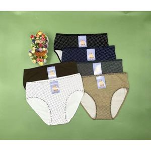 Culotte grande taille en coton ornée d'un motif de petits pois