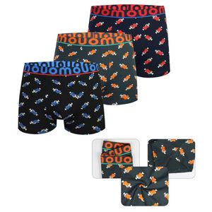 Boxer homme en coton orné de figures abstraites colorés