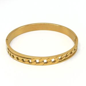 Bracelet en acier inoxydable doré avec motif maillons d'une chaîne