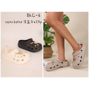 Sabots à épaisse semelle ornés de bijoux fantaisie taille 36-41