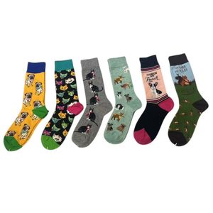 Chaussettes en coton motifs animalier chiens et de chats