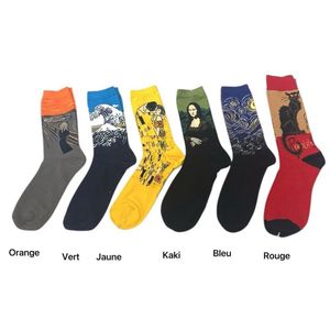 Chaussettes en coton motifs inspirés d'œuvres d'art célèbres