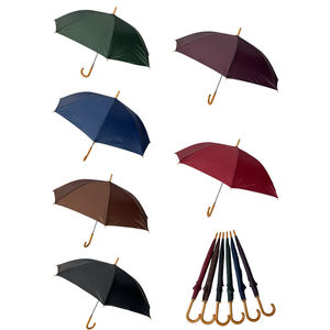 Parapluie canne ouverture automatique avec poignée en bois