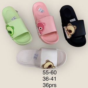 Mules pour femme à motif de tête d'ours en peluche