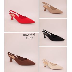 Escarpins slingback en suédine à petit talon bobine grande taille 41-44