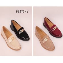 Bocassins bimatière verni et suédine avec boucle décorative taille 36-41