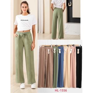 Pantalon coupe large droite avec couture centrale sur le devant