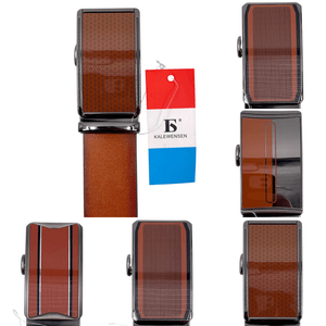 Ceinture à boucle automatique camel Kalewensen