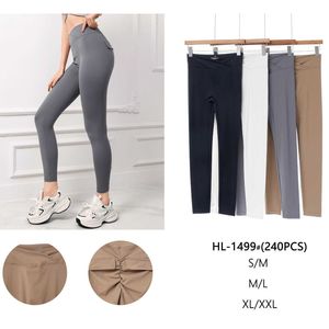 Legging sport  à taille haute croisée avant avec détails froncés en arrière