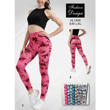 Legging de sport push up à taille haute  imprimé Tie & Die