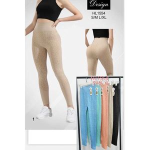 Leggin de sport push up unie imprimé léopard à taille haute