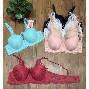 Soutien-gorge dentelle avec mousse et armatures à bonnet C - 5 coloris