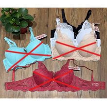 Soutien-gorge à armatures en dentelle florale bonnets D rembourrés  - 2 coloris
